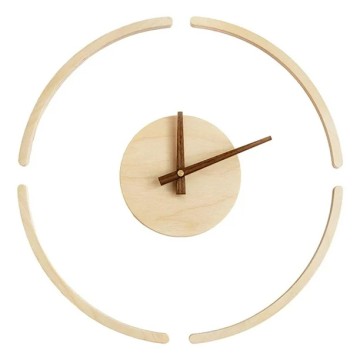 14 inch Wooden Wall Clock Walnut Wood Simple Creative Hanging Clock