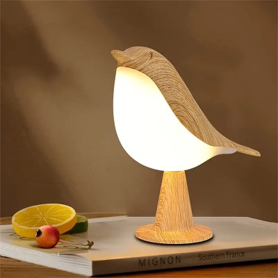 Rechargeable Cute Bird LED Desk Lamp with Three-Level Adjustable Brightness, Aromatherapy Function, and Touch Control - Perfect Bedside Lamp and Night Light