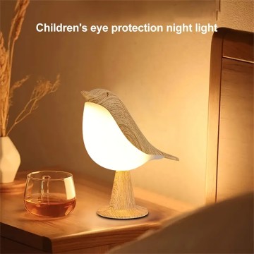 Rechargeable Cute Bird LED Desk Lamp with Three-Level Adjustable Brightness, Aromatherapy Function, and Touch Control - Perfect Bedside Lamp and Night Light